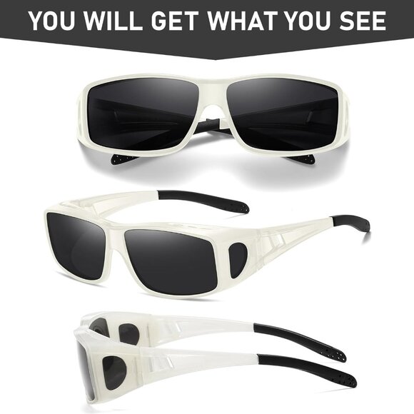 Polarized Over Glasses Sunglasses UV400 Protection Outdoor Driving Men Women - Picture 6 of 6